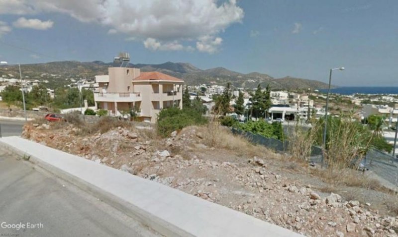 Agios Nikolaos Kreta, Agios Nikolaos: Baugrundstück mit Meerblick in der Stadt zu verkaufen Grundstück kaufen